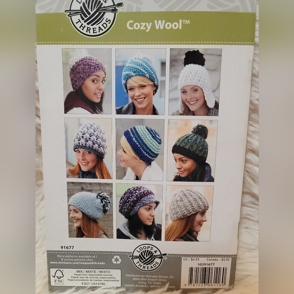 Loops & Thread Cozy Wool Hat Trick: 10 Designs - Picture 2 of 2